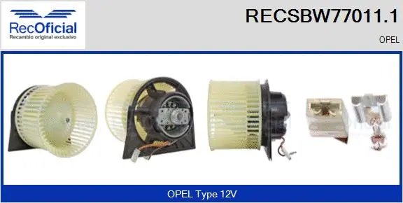 Pulseur d'air habitacle RECOFICIAL RECSBW77011.1