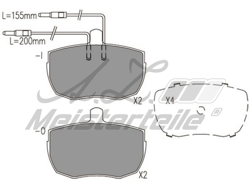 Kit de plaquettes de frein, frein à disque A.Z. Meisterteile AZMT-44-022-2302