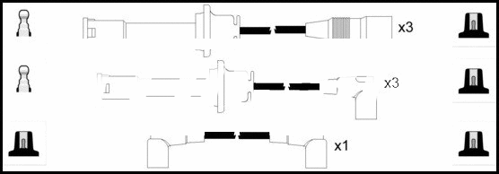 Kit de câbles d'allumage LEMARK HOES742