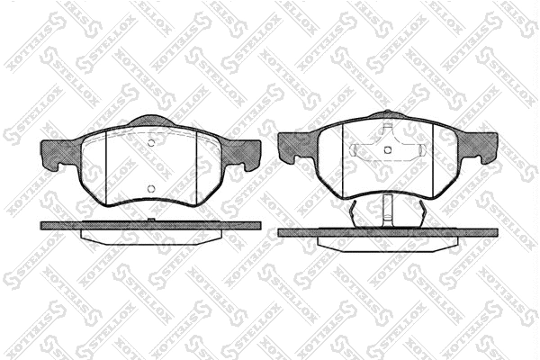 Kit de plaquettes de frein, frein à disque STELLOX 893 000-SX