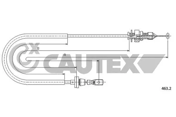 Câble d'accélération CAUTEX 018998