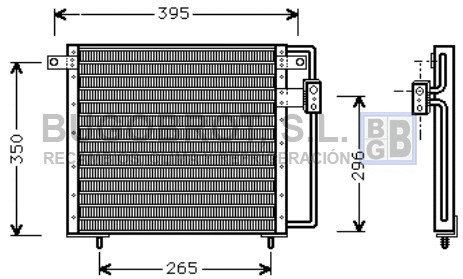 Condenseur, climatisation BUGOBROT 62-CR5017