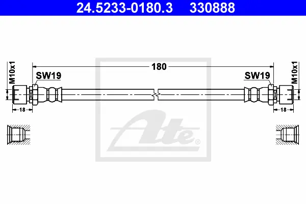 Flexible de frein ATE-APAC 24.5233-0180.3