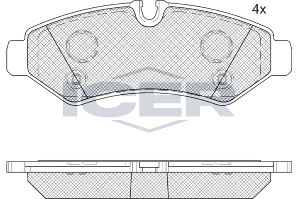 Kit de plaquettes de frein, frein à disque ICER LM2350