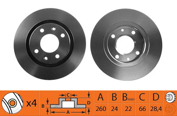Disque de frein SB BR42102T