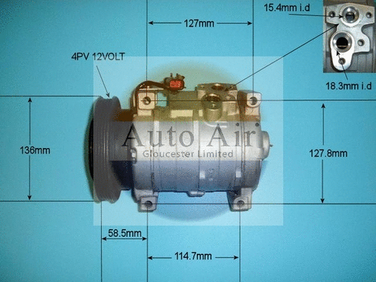 Compresseur, climatisation AUTO AIR GLOUCESTER 14-7497R