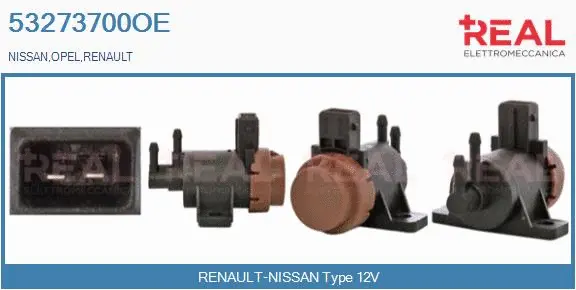 Transmetteur de pression, contrôle des gaz d'échappement REAL 53273700OE