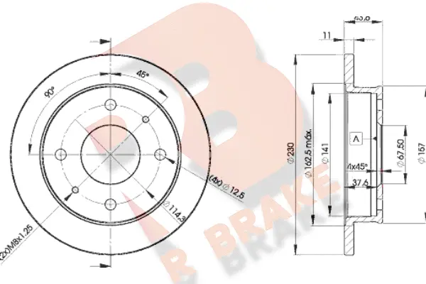 Disque de frein R BRAKE 78RBD22000