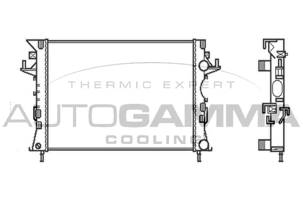 Radiateur, refroidissement du moteur AUTOGAMMA 103114