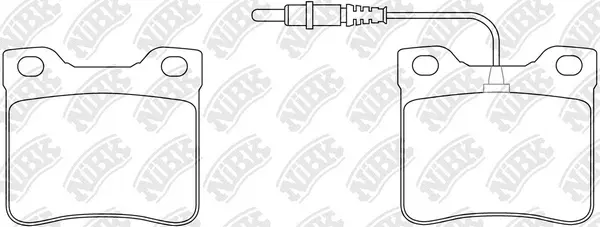 Kit de plaquettes de frein, frein à disque NiBK PN0265W