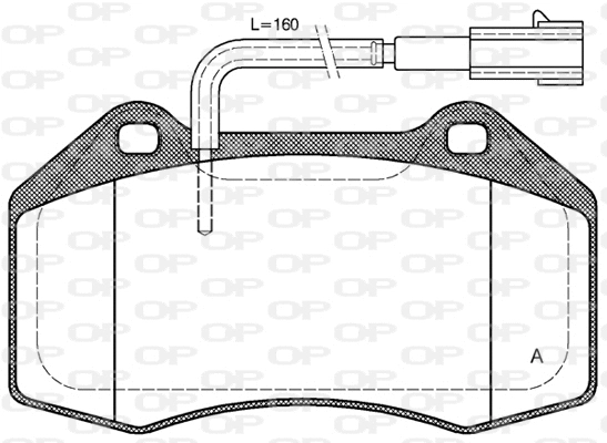 Kit de plaquettes de frein, frein à disque OPEN PARTS BPA1113.12