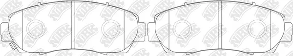Kit de plaquettes de freins de haute performance NiBK PN8802S