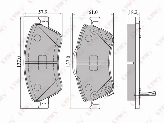 Kit de plaquettes de frein, frein à disque LYNXAUTO BD-7546