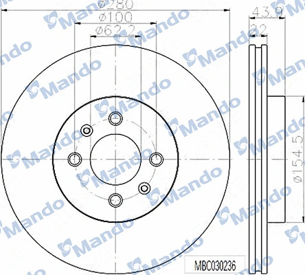 Disque de frein MANDO MBC030236