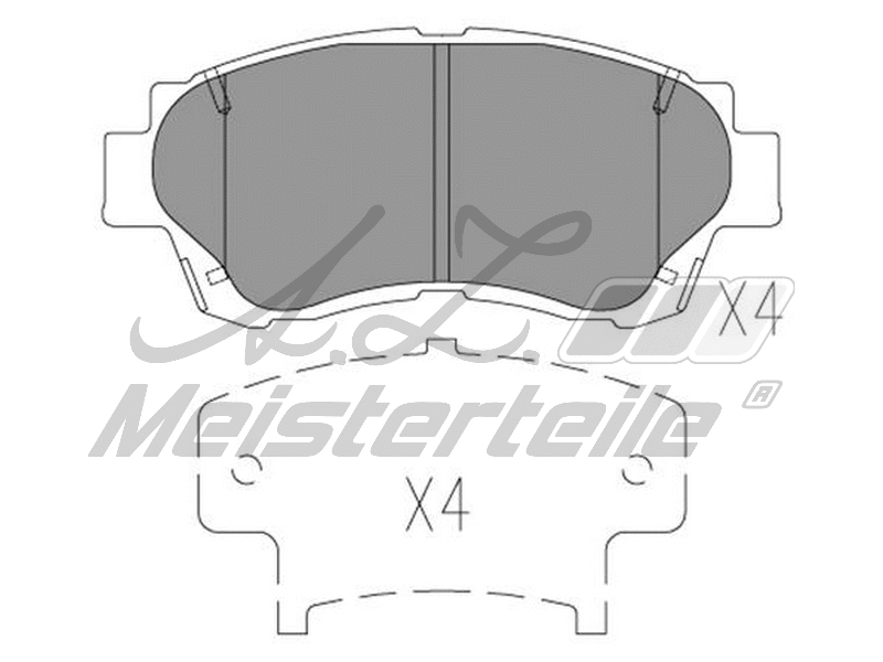 Kit de plaquettes de frein, frein à disque A.Z. Meisterteile AZMT-44-022-2270