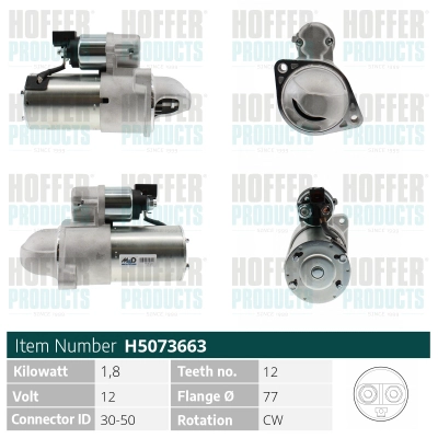 Démarreur HOFFER H5073663