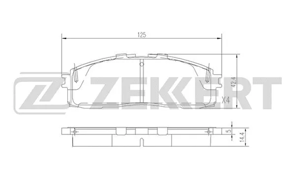 Kit de plaquettes de frein, frein à disque ZEKKERT BS-2104