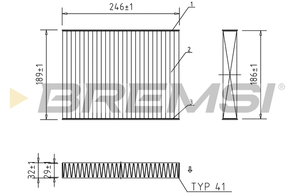Filtre, air de l'habitacle BREMSI FC0923
