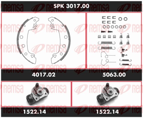 Kit de freins, freins à tambours REMSA SPK 3017.00