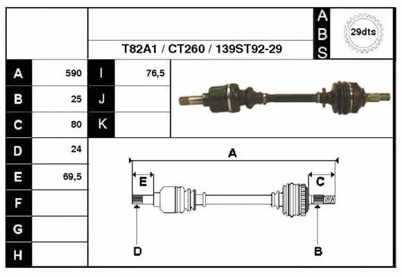 Arbre de transmission Technika 18139A1