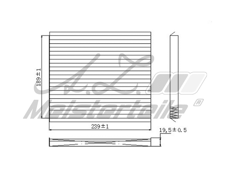 Filtre, air de l'habitacle A.Z. Meisterteile AZMT-41-010-1657