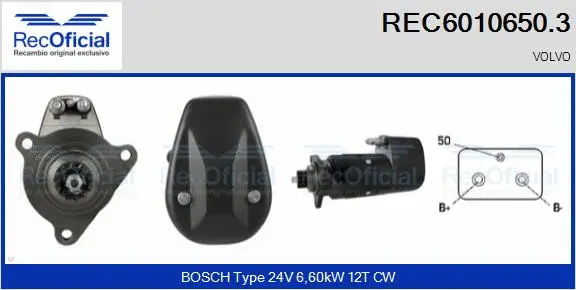 Démarreur RECOFICIAL REC6010650.3