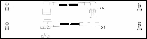 Kit de câbles d'allumage LEMARK HOES666