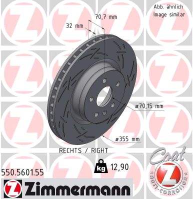 Disque de frein ZIMMERMANN 550.5601.55