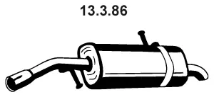 Silencieux arrière EBERSPÄCHER 13.3.86