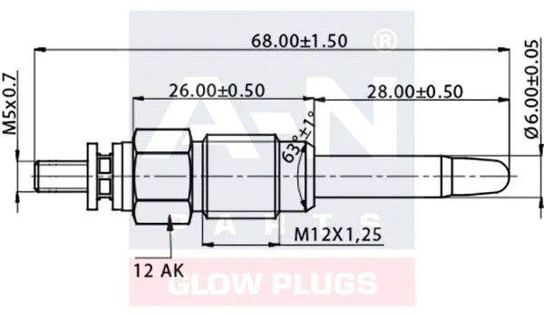 Bougie de préchauffage A-N PARTS A-N067984
