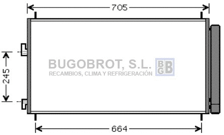 Condenseur, climatisation BUGOBROT 62-TO5410