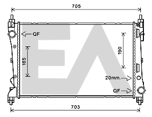 Radiateur, refroidissement du moteur EACLIMA 31R25144