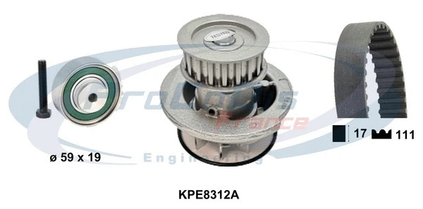 Pompe à eau + kit de courroie crantée PROCODIS FRANCE KPE8312A