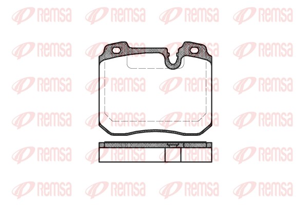 Kit de plaquettes de frein, frein à disque REMSA 0378.00