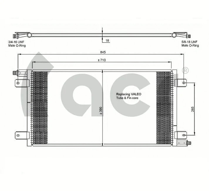 Condenseur, climatisation ACR 300623