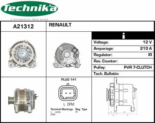 Alternateur Technika A21312