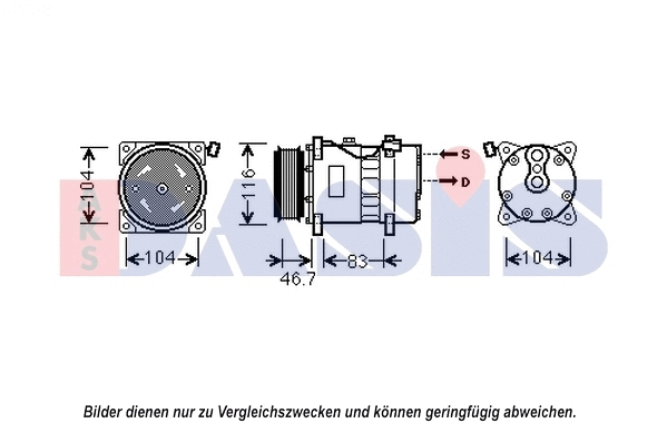 Compresseur, climatisation AKS DASIS 852642N