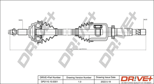 Arbre de transmission Dr!ve+ DP2110.10.0301