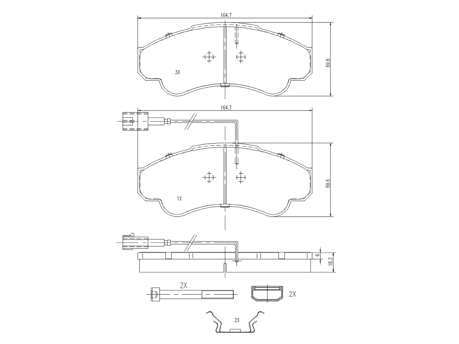 Kit de plaquettes de frein, frein à disque A.Z. Meisterteile AZMT-44-022-1450