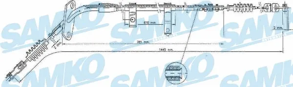 Tirette à câble, frein de stationnement SAMKO C0374B