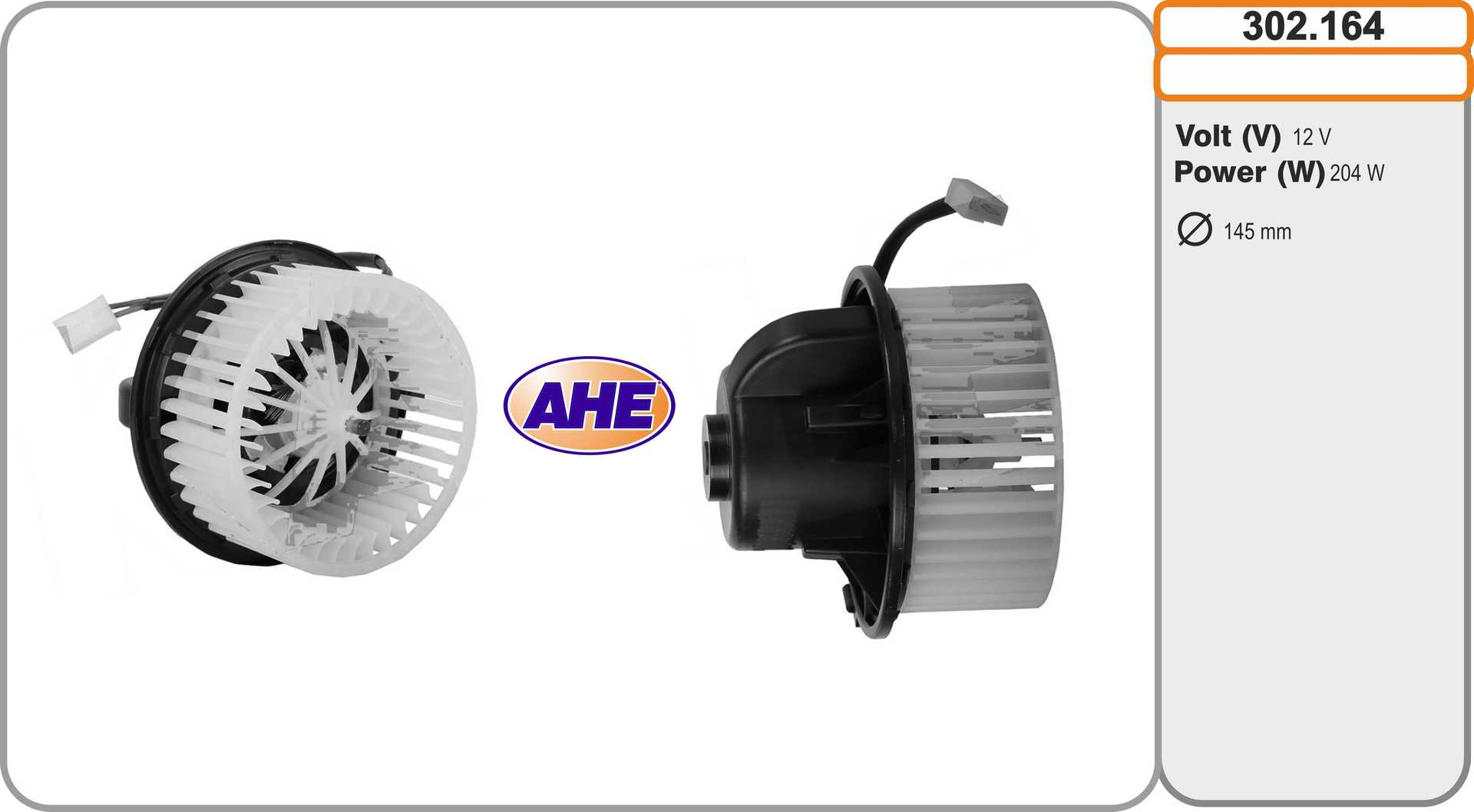 Pulseur d'air habitacle AHE 302.164