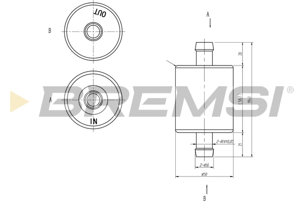 Filtre à carburant BREMSI FE0148