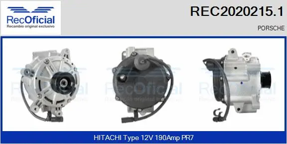 Alternateur RECOFICIAL REC2020215.1