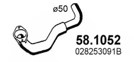 Tuyau d'échappement ASSO 58.1052