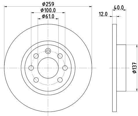 Disque de frein PAGID 54005