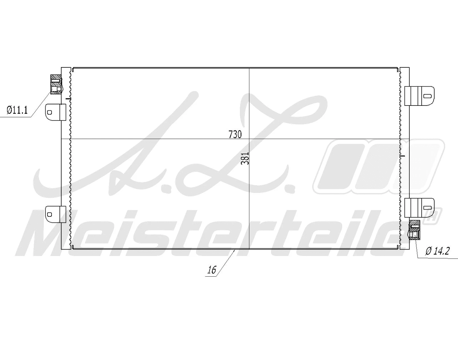 Condenseur, climatisation A.Z. Meisterteile AZMT-45-030-1465