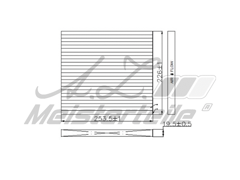 Filtre, air de l'habitacle A.Z. Meisterteile AZMT-41-010-1662