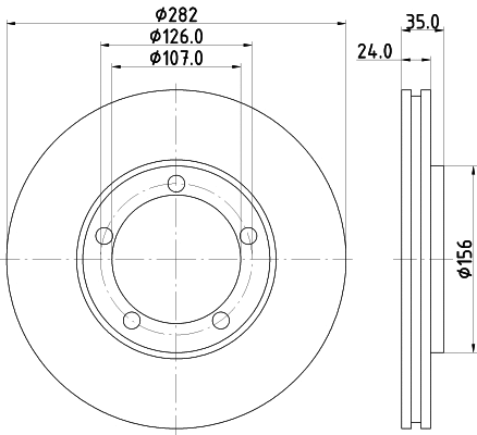 Disque de frein PAGID 52605