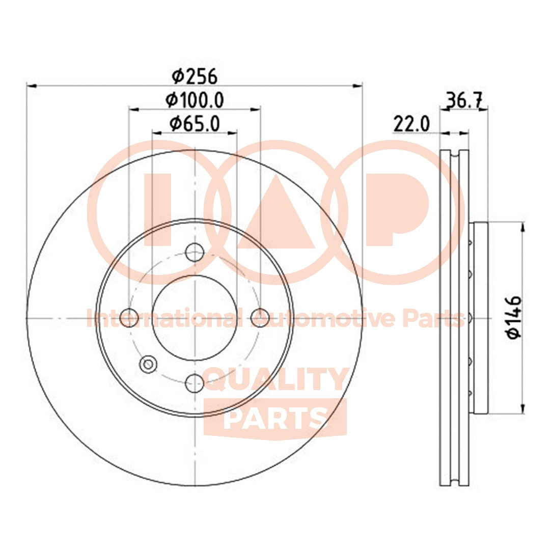 Disque de frein IAP QUALITY PARTS 709-50090
