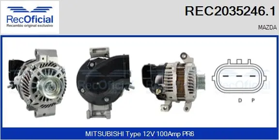 Alternateur RECOFICIAL REC2035246.1